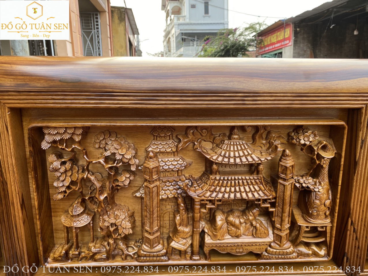 hình ảnh bộ Trường kỷ  gỗ gụ ta quảng bình 